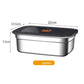 Stainless Steel Camping Lunch Box Leak-proof Sealed Bento Box Microwave Suitable Large Capacity Refrigerator Freezer Storage Box