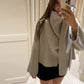 Winter Jacket Women Scarf Collar Short Woolen Coats Autumn 2025 Old Money Long Sleeve Solid Loose Bomber Jackets Chic Outerwears