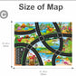 Large City Road Map DIY Scene Road Signs Car Parking Lot Game Children Playing Traffic Mat Climbing Carpets for Baby Toys Gifts