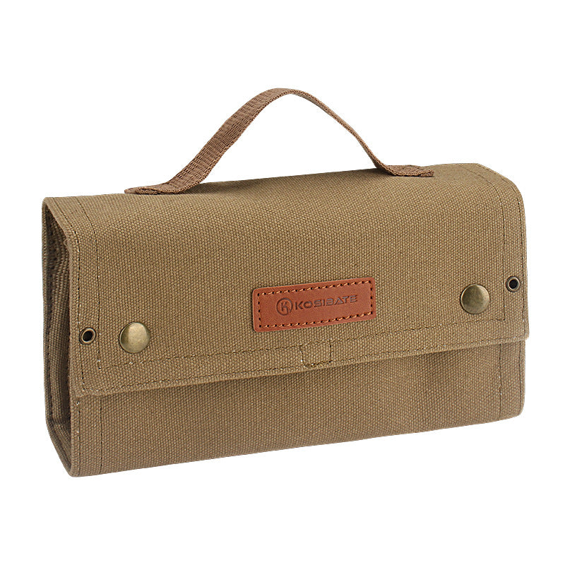 Portable Camping Seasoning Spices Bottle Tableware Leather Storage Bag Portable Kit For BBQ Picnic Kitchen