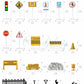 Large City Road Map DIY Scene Road Signs Car Parking Lot Game Children Playing Traffic Mat Climbing Carpets for Baby Toys Gifts