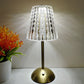 Crystal Led Table Lamp Rechargeable Book Light Night Light for Reading Bedside Bedroom Atmosphere Retro Hotel Bar Decor Dimmable