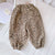 Korean Style Toddler Girls Corduroy Harem Pants 1-8Y Leopard Floral Print Autumn Winter Fleece-Lined or Thin Casual Pants