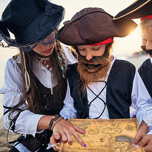 Pirate Adventure Treasure Map Kids Pirate Theme Birthday Party Supplies Gift Toys Halloween Decor Vintage Kraft Paper Hunt Maps