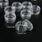 50Pcs/set Transparent Plastic Jewelry Bead Storage Box Small Bottom Round Container Jars Make Up Organizer Storage Boxes