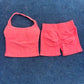 Yoga fitness set; strapless bra and shorts set; seamless backless vest; invisible elastic texture hip-lifting shorts