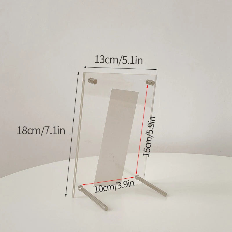 Transparent Acrylic Frames Photos Picture Frame Magnetic Double Sided Photo Frame Kpop Photocard Holder Album Poster Tag Display