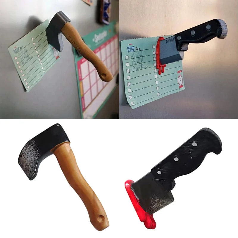 Mini Funny Knife Magnetic Fridge Stickers 3D Fun Axe Fridge Magnet Home Decorations home accessories Fridge For Iron Surface