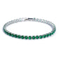 Luxury Hiphop Iced Out  4mm Cubic Zirconia Crystal Tennis Bracelets For Women Men Gold Color Silver Color Bracelet Chain Jewelry