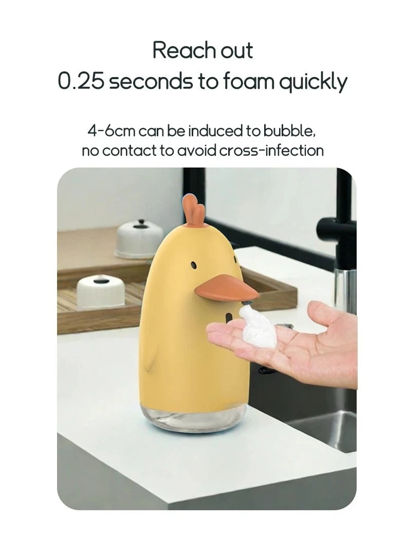 Cute Cartoon Style Automatic Soap Dispenser USB Charging Touchless Sensor Children Washing Hand Machine Soap Foam Dispenser