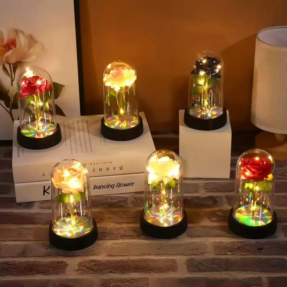 Artificial flowers Christmas birthday party Valentine's Day LED lights artificial flowers home decoration ornaments