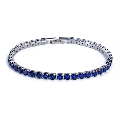 Luxury Hiphop Iced Out  4mm Cubic Zirconia Crystal Tennis Bracelets For Women Men Gold Color Silver Color Bracelet Chain Jewelry