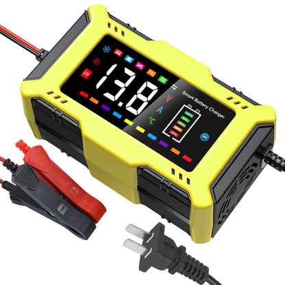For Lead Acid / Lithium Iron Battery 14.6V/12V 6A 90W EU US Plug Car Battery Charger Pulse Repair 110V/240V Input