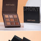 Beauty Glazed 9 Colors Eye Shadow Disc Makeup Palette Matte Shimmer Eye Pigmented Powder Make Up New Warm Earth Color Eyeshadow