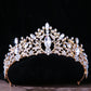 DIEZI Baroque Princess Queen Bridal Crown Purple Crystal Tiara For Women Wedding Vintage Crown Hair Dress Accessories Jewelry