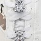 2PCS Bling Rhinestone Bear Shoelace Charms ABS Heart Bowtie Shoe Lace Decorations Accessories DIY Golden Shoe Clips Fit Sneakers