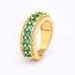 Nidin Light Luxury Cubic Zirconia Open Adjustable Rings For Women Fashion 5 Colors Gold Plated Finger Statement  Jewelry Gift