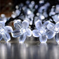 Solar String Lights Cherry Blossom LED Garland Lights Outdoor Solar Garden Patio Decor Lights Christmas Wedding Party Decoration