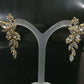 LXOEN Marquise Cut Flower Zirconia Crystal Long Drop Earrings for Women Shiny Leaf CZ Stone Bridal Wedding Jewelry