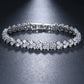 Luxury Hiphop Iced Out  4mm Cubic Zirconia Crystal Tennis Bracelets For Women Men Gold Color Silver Color Bracelet Chain Jewelry