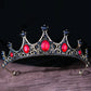 DIEZI Baroque Princess Queen Bridal Crown Purple Crystal Tiara For Women Wedding Vintage Crown Hair Dress Accessories Jewelry