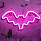 Halloween Bat Spirit LED Neon Wall Decor for Party Gift - Terrifying Atmosphere - USB or Battery Powered
