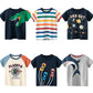 2 3 4 5 6 7 8 9 Years Boys Short Sleeve T-shirts Korean Version Kids Clothing Children Cotton Tees Summer Cartoon Tops