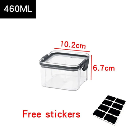 Food Storage Containers Kitchen Storage Organization Kitchen Storage Box Ducts jars  for Kitchen PET Food container Box Lid