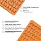 Creative Gingerbread Man Biscuit Mold 100 Hole Silicone Baking Biscuit Mold Mini Pet Dog Snack Biscuit DIY Chocolate Mold