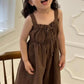2025 Summer New Girls Jumpsuit Loose Children Wide Leg Pants Cotton Baby Girls Sling Pants Fashion Kids Clothes