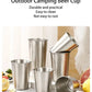 Single-layer Stainless Steel Outdoor Camping Beer Cups Large-capacity Water Cups Curling Cups Milk Tea Coffee Cups