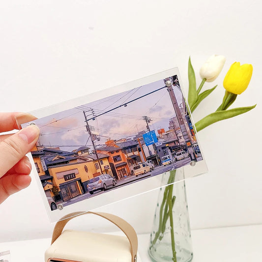 Transparent Acrylic Frames Photos Picture Frame Magnetic Double Sided Photo Frame Kpop Photocard Holder Album Poster Tag Display