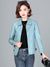 New Women Sheepskin Jacket Spring Autumn 2025 Fashion Casual Long Sleeve Short Zipper Leather Coat Loose Split Leather Outerwear