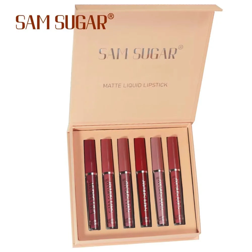 6 Color Matte Lip Gloss Set Lustrous Effect Moisturizing And Nourishing Long Lasting Easy To Apply Lip Makeup
