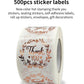 500 PCs Thank You Stickers, Monogrammed Floral Pattern Label Stickers, Thanksgiving Gift Stickers, Sticker Labels