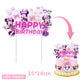 Minnie Mouse Birthday Party Decorate Girls Disposable Tableware Balloon Cups Plates Tablecloth Balloon Baby Shower Party Supply
