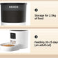 ROJECO Automatic Cat Feeder With Camera Video Cat Food Dispenser Pet Smart Voice Recorder Remote Control Auto Feeder For Cat Dog