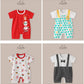 Baby Boys Thin Rompers Baby Girls Short Sleeve Bodysuit Newborn Infants Jumpsuit for Summer New Korean Style Costume