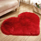 30x40cm Plush Carpet Heart Shaped Faux Fur Rug Imitation Wool Christmas Coffee Table LivingRoom Shag Carpet Solid Color Style