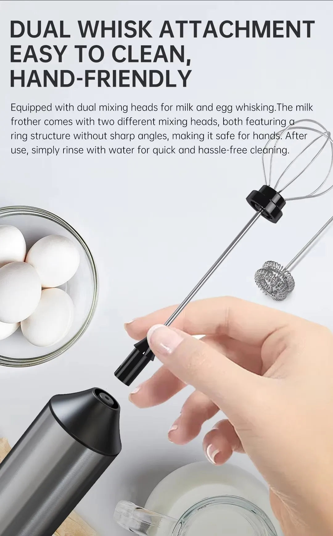 Wireless Electric Mini Milk Frother Coffee Whisk Portable Egg Beater Blender Kitchen Cooking Stirrer Cappuccino Coffee Maker
