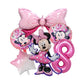 Minnie Mouse Birthday Party Decorate Girls Disposable Tableware Balloon Cups Plates Tablecloth Balloon Baby Shower Party Supply