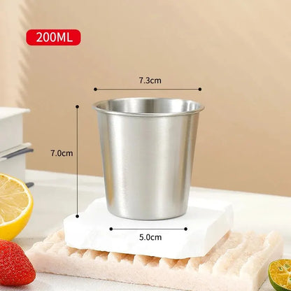 Single-layer Stainless Steel Outdoor Camping Beer Cups Large-capacity Water Cups Curling Cups Milk Tea Coffee Cups