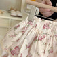 Ins Summer Toddler Girl Outfit 2024 Hollow Cool Slip Tees Lace Rose Flower Bud Shorts Baby Girl 2PCS Clothes Set Kid Girl Suits