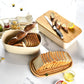 Bamboo Cover Storage Boxes Home Bakery Desktop Decor Organizer Kitchen Bread Box Dessert Snack Breadbasket Food Container