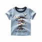 2-9 Years T Shirt Cartoon Animals Baby Kids Boys Girls Children Cotton Short Sleeves Summer Clothing Dinosaur Printing KF917
