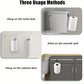 1pc Hanging Toilet Paper Holder with Patch, Bathroom Paper Towel Holder, No Drilling Wall Mount, for Kitchen and Bathroom