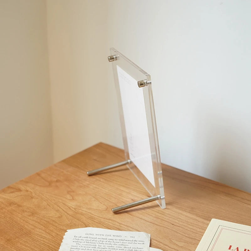 Transparent Acrylic Frames Photos Picture Frame Magnetic Double Sided Photo Frame Kpop Photocard Holder Album Poster Tag Display