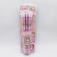 12Pcs Sanrio My Melody Wood Pencil HB with Rubber and Pencil Sharpener Cartoon Student Pencils School Student Stationery