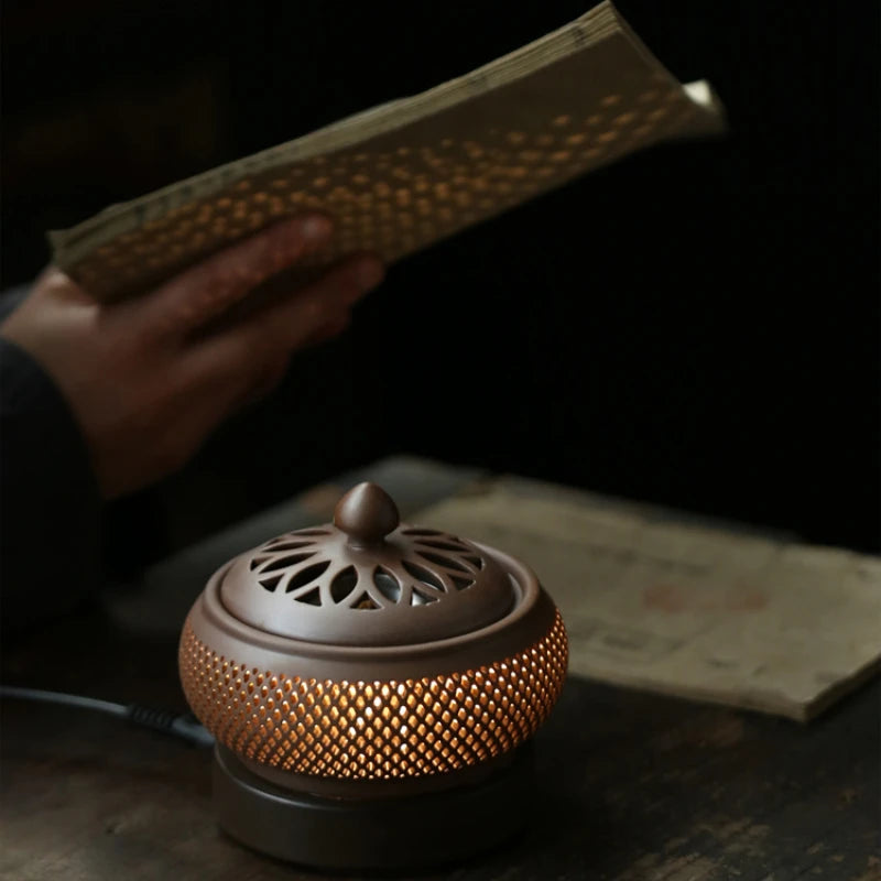 Timed Temperature Regulation Heating Electronic Aromatherapy Stove Home Interior/study/office/tea Room/hotel Seal Incense Tools