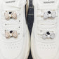 2PCS Bling Rhinestone Bear Shoelace Charms ABS Heart Bowtie Shoe Lace Decorations Accessories DIY Golden Shoe Clips Fit Sneakers